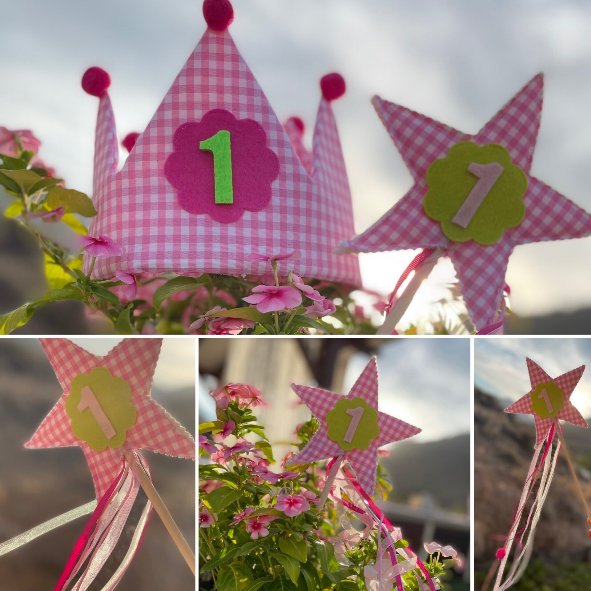 Corona De Cumpleaños Personalizada Para Niños - Tela Y Fieltro, Ajustable, Con Número Intercambiable (ej: Coche Rojo)