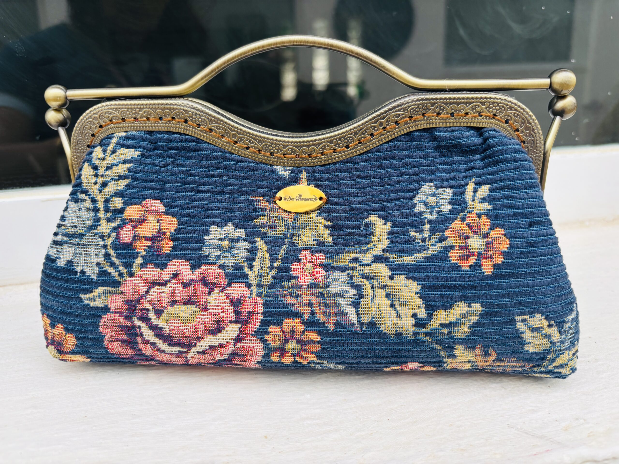 BOLSO MARKESSITA VINTAGE AZUL MEDIANO
